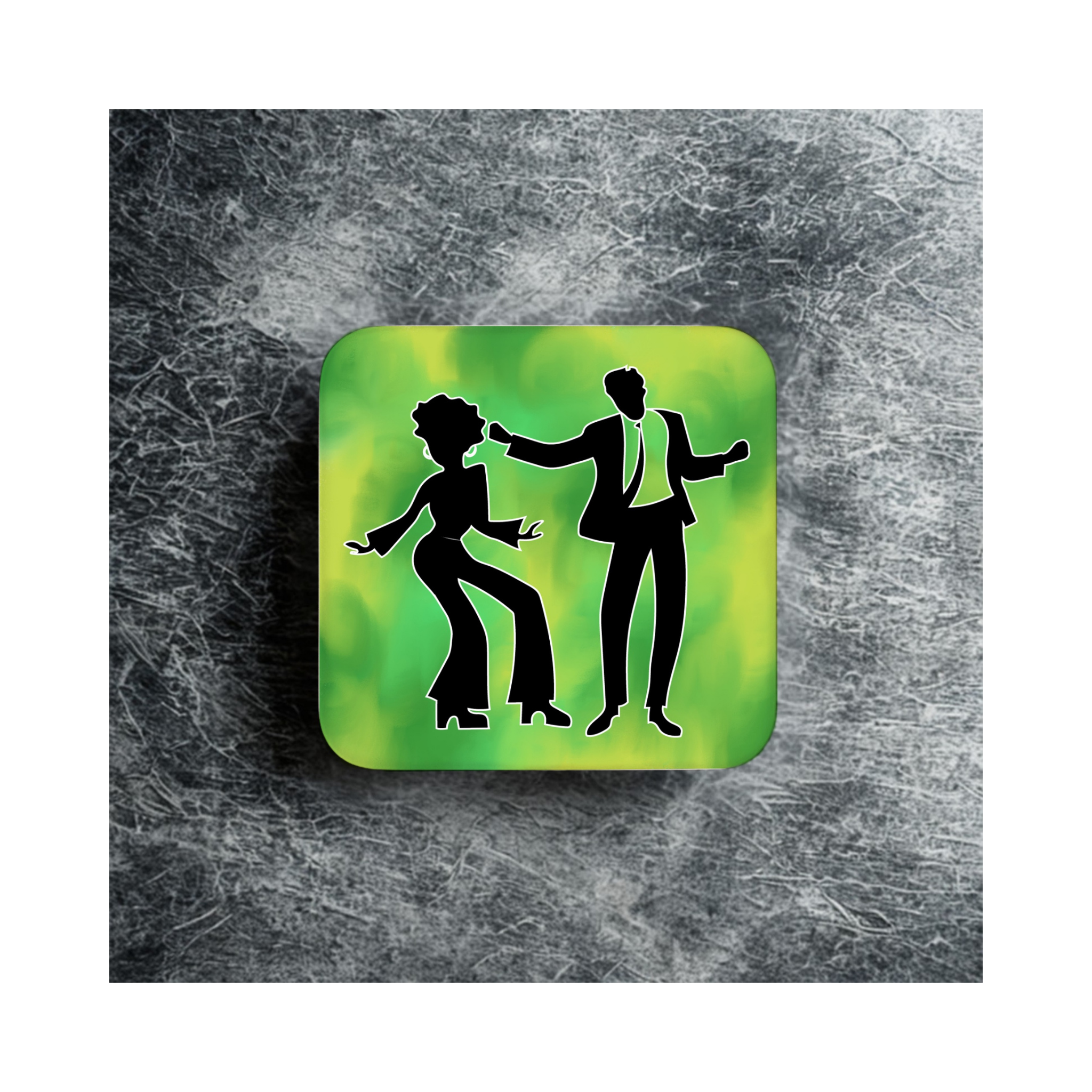 Funky Retro Coasters – 1970s Disco Silhouette Drink Coaster Pack