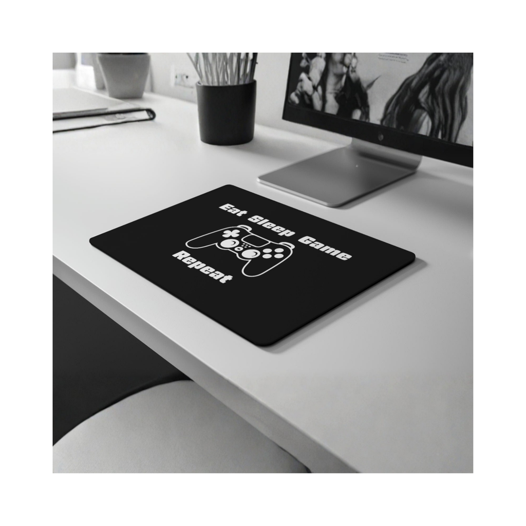 Eat Sleep Game Repeat Gaming Mouse Mat – 20×28cm Neoprene