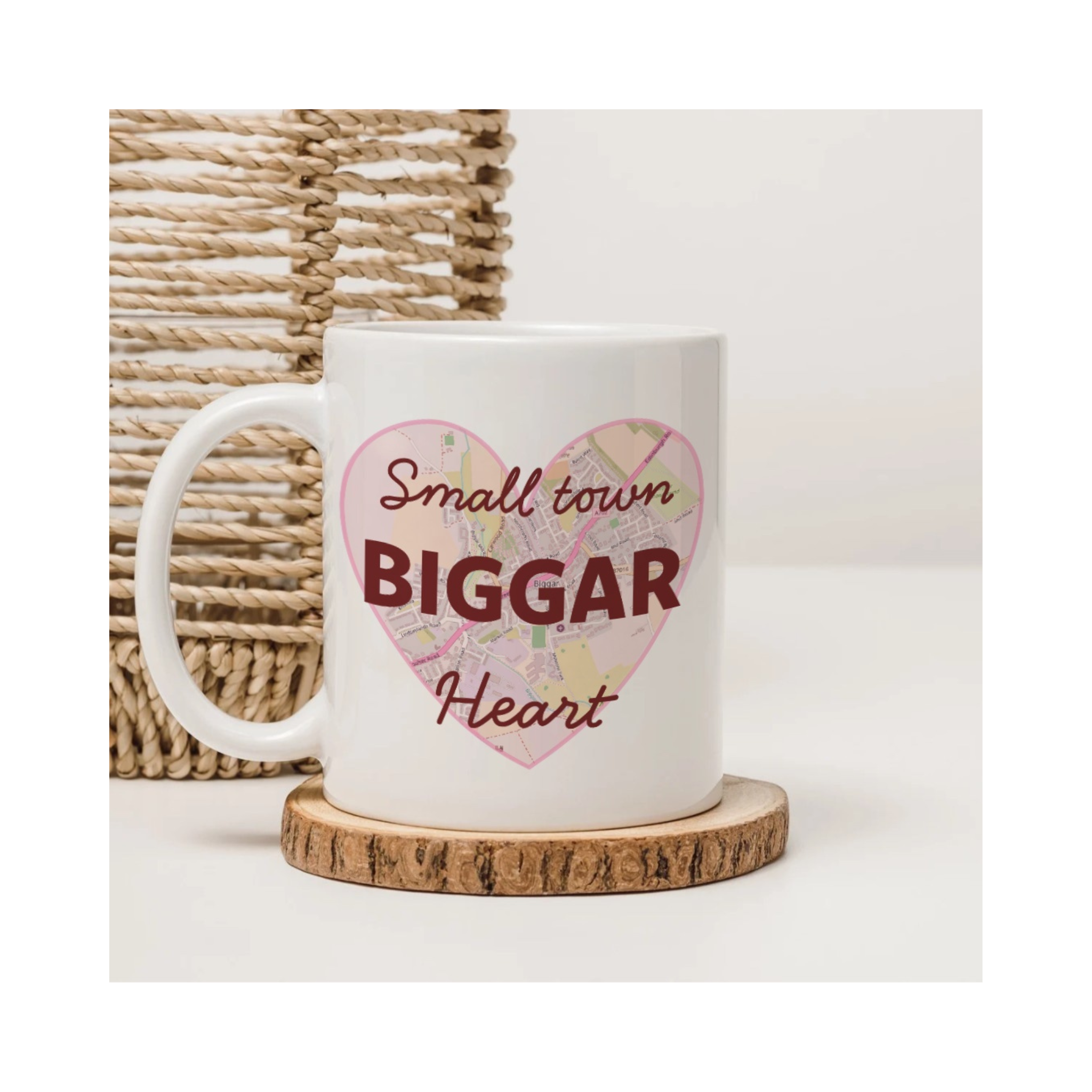 "Small Town Biggar Heart" Mug – Biggar Scotland Ceramic Gift