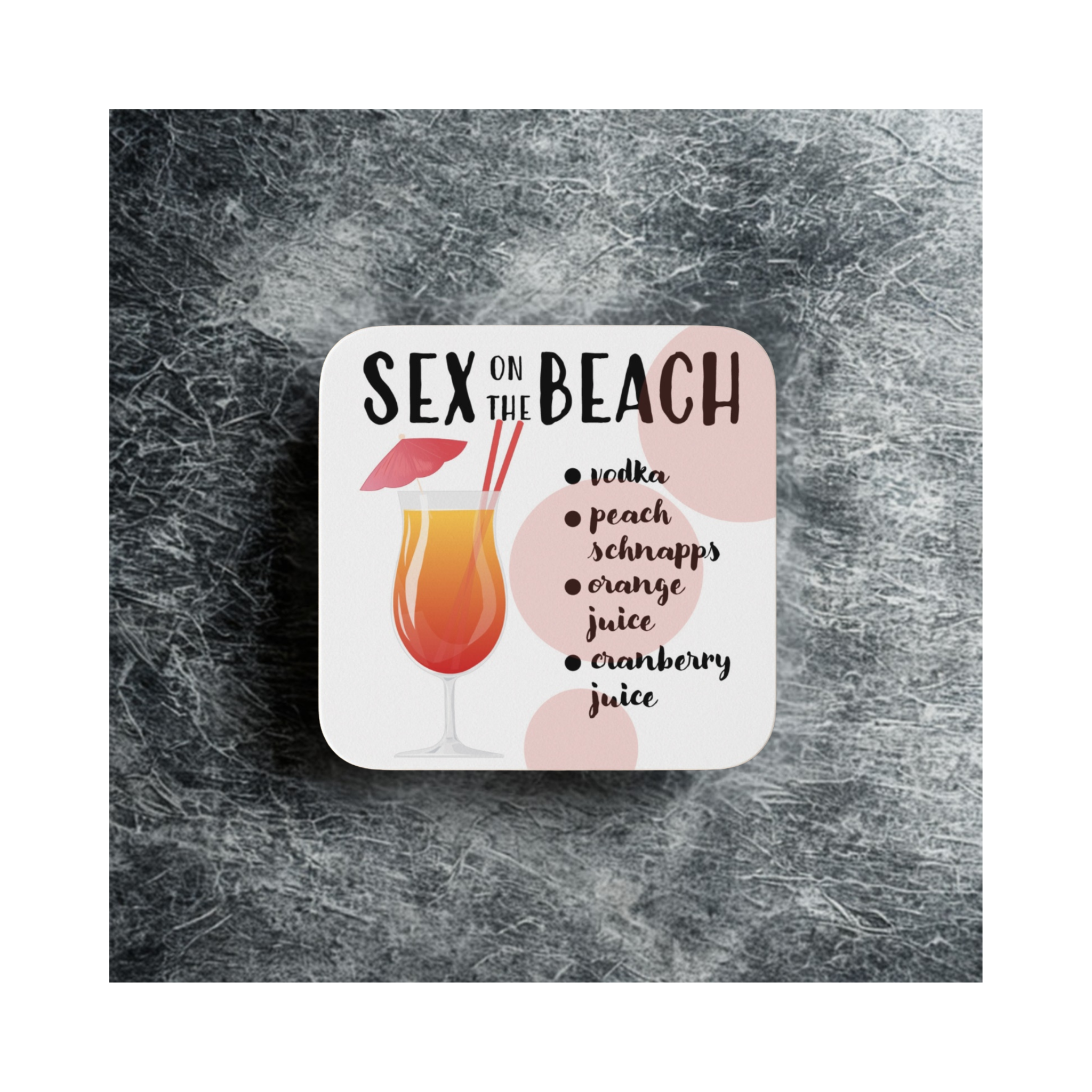Cocktail Lovers Coaster Set (4) – Cocktail Drink Coasters Gift Set