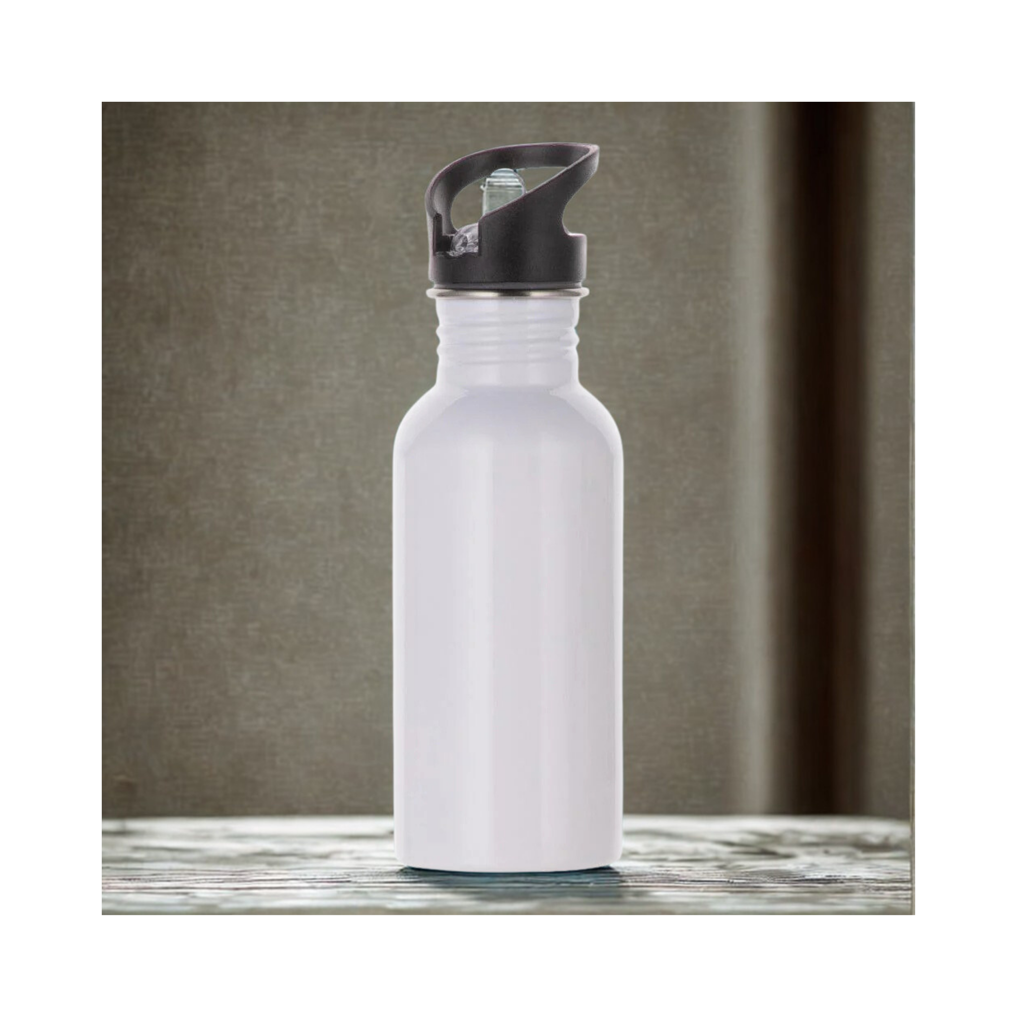 600ML Sublimation Aluminium Bottle C/W Straw